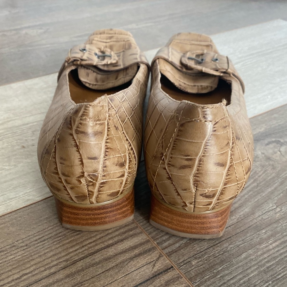 NINE WEST CROCODILE PRINT ABAY FLATS SLIP ON LOAFERS SHOES - Picture 4 of 10